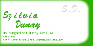 szilvia dunay business card